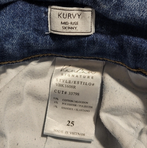 Kancan Signature Kurvy Mid-Rise Skinny Jean size 25 - Picture 4 of 6